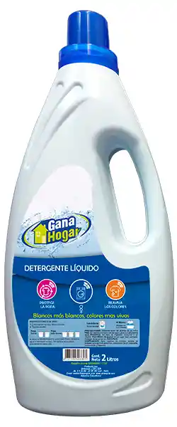 Gana Hogar Detergente Líquido para Ropa x 2 Litros