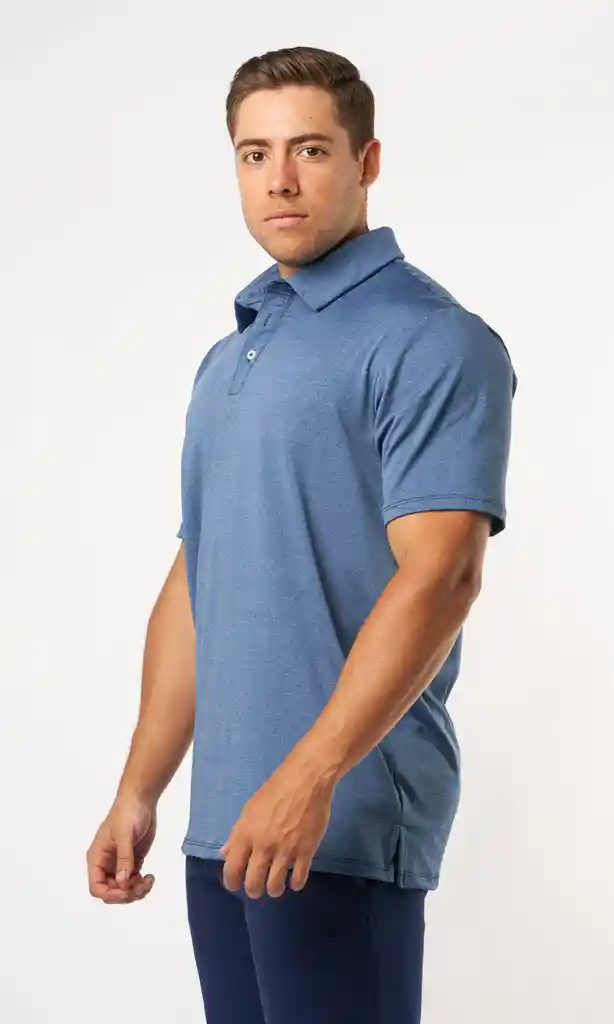 Camisa Vpro Polo Azul Jaspeada TALLA XL 