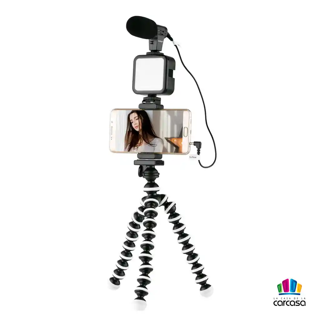 SOPORTE KIT BLOGGER KIT-03LM (LUZ+MICROFONO)