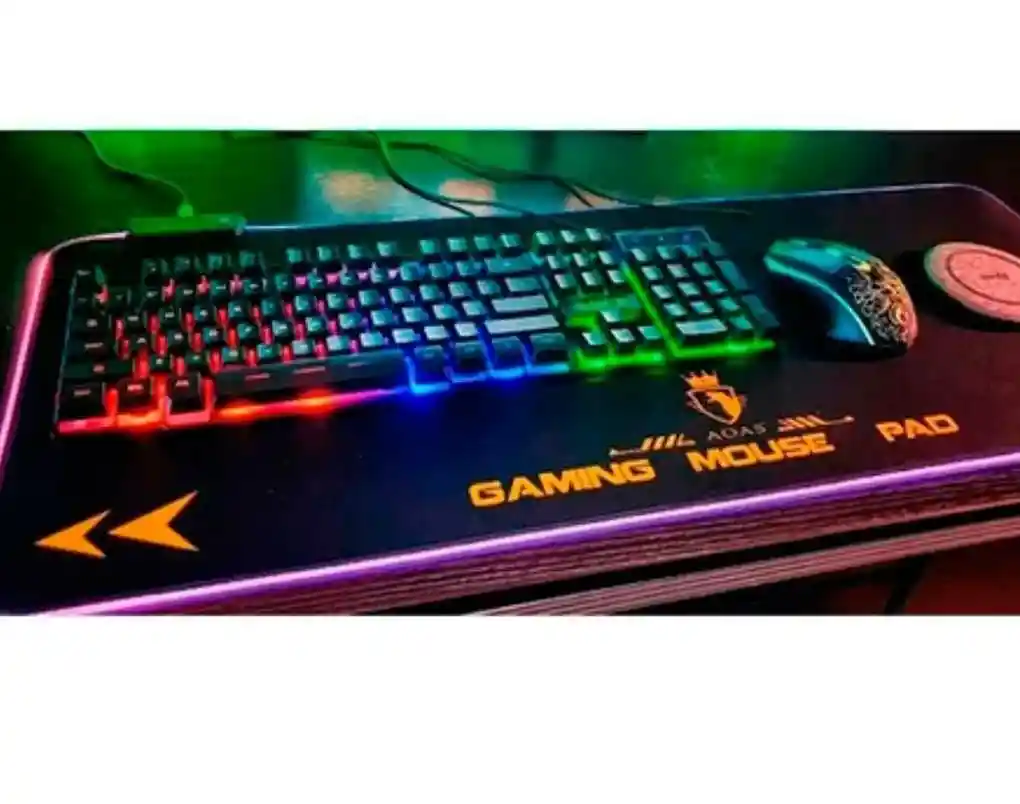Rgb Tapete Pad Mouse Gamer Con Luces Led Largo Xl 80X30 Cm