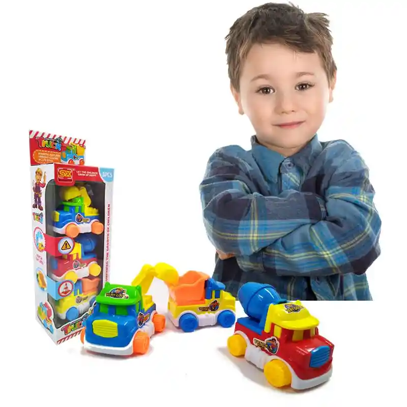 CARROS CONSTRUCCIÓN SET X3 JUGUETE DIDÁCTICO NIÑOS VEHÍCULOS TRUCK
