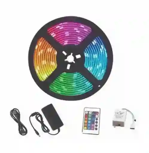 Luz Led Multicolor Rgb 5050, Trae Carcador, Control Remoto