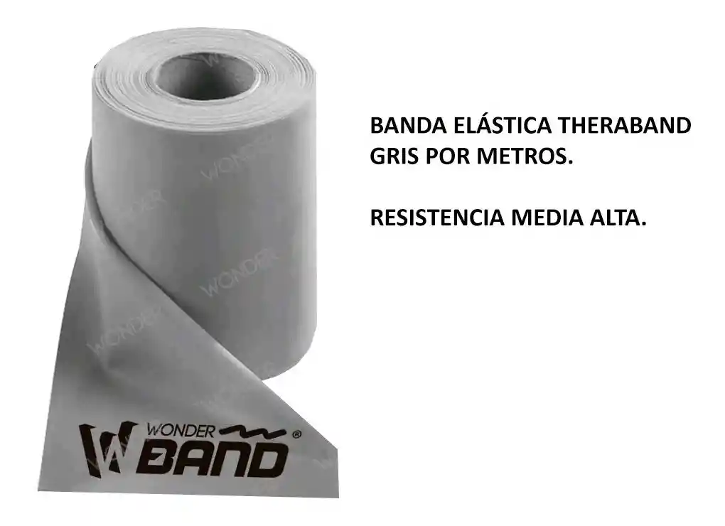 Theraband Banda Elastica Gris 1 Metro R. Media Alta