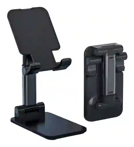 Soporte Base Celular Tablet Escritorio Altura Ajustable V3 Negro