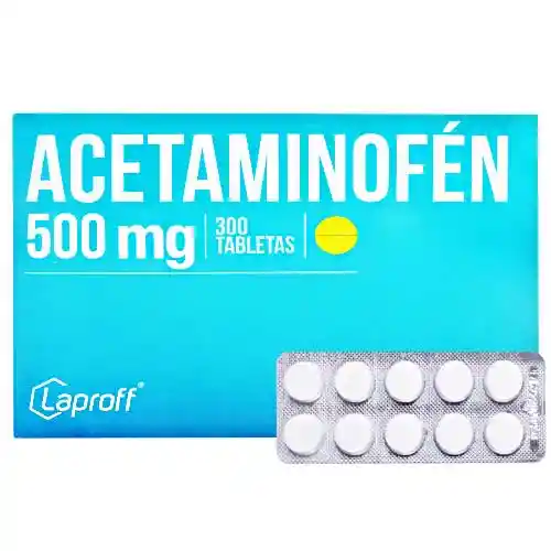 Acetaminofen 500 mg laproff blister x10 tabletas