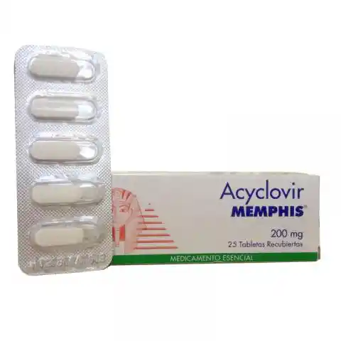 Memphis Aciclovir 200 Mg Caja X25 Tabletas