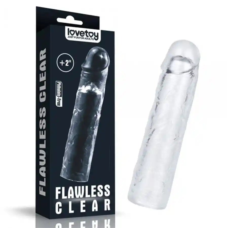 FLAWLESS CLEAR PENIS SLEEVE ADD 2''