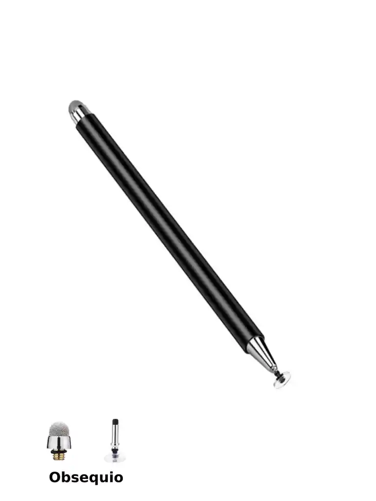 Touch Lapiz Optico Stylus Pen 2X1 Celular Tablet Negro