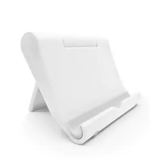 	Soporte Base Celular Tablet Escritorio Ajustable Un Eje V2 Blanco