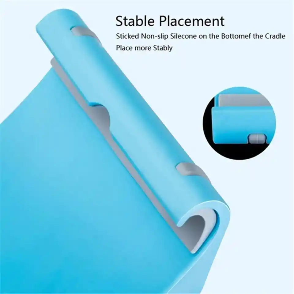 	Soporte Base Celular Tablet Escritorio Ajustable Un Eje V2 Blanco