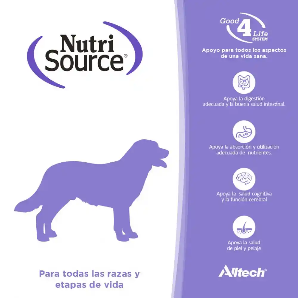 NutriSource Comida Para Perroslamb Meal & Rice 13.6 Kg