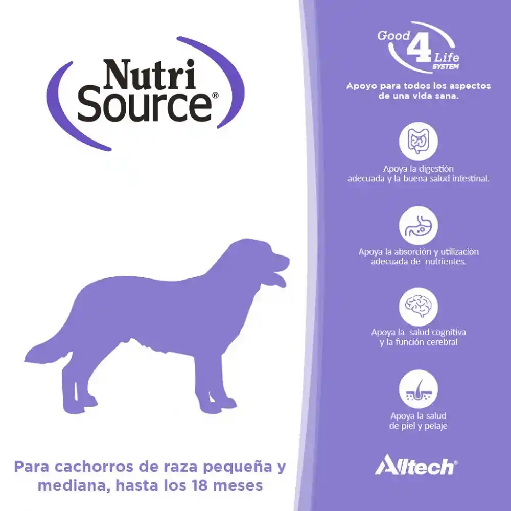 NutriSource Comida Para Perrossmall & Medium Breed Puppy Chicken & Rice 13.6 Kg