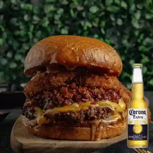 Combo Hamburguesa Tentacion + Corona Bot. 355ml