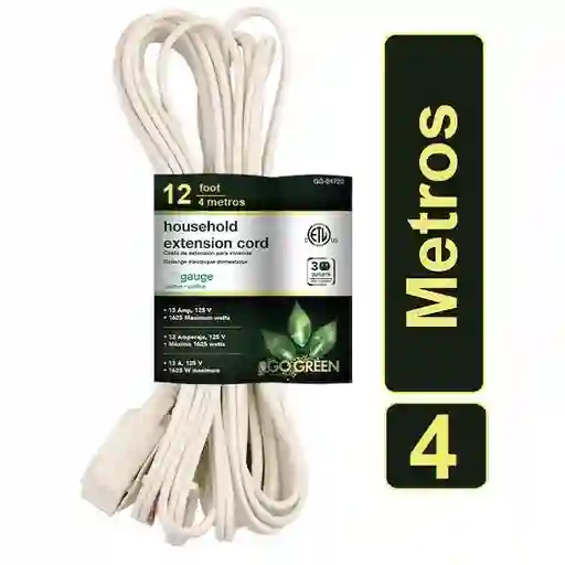 Cable Extensión Eléctrica 4 Metros 12 Ft Multitoma Regleta