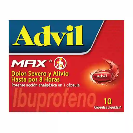 Advil Max Ibuprofeno 400mg X 1 Capsula Liquida