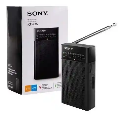 Sony Radio Am Fm Portátil Icf-P26 Altavoz