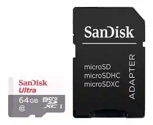 Sandisk Tarjeta De Memoria Sdsqunr-064G-Gn3Ma Ultra Con Adaptador Sd 64Gb