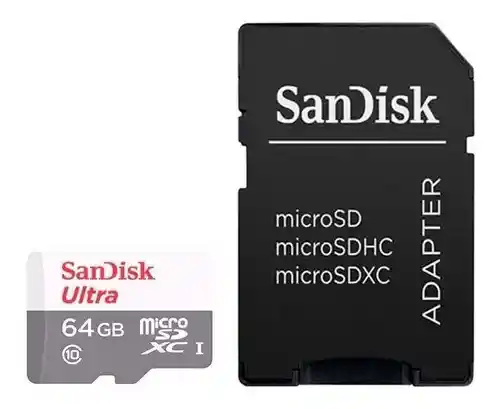 Sandisk Tarjeta De Memoria Sdsqunr-064G-Gn3Ma Ultra Con Adaptador Sd 64Gb