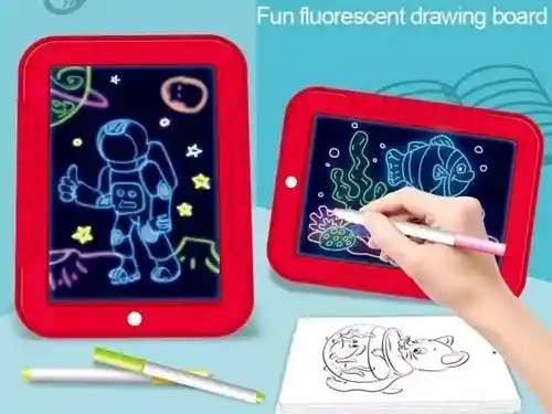 Tablero Multicolor Led Magic Pad 8 Colores Dibujo Niños Rgb