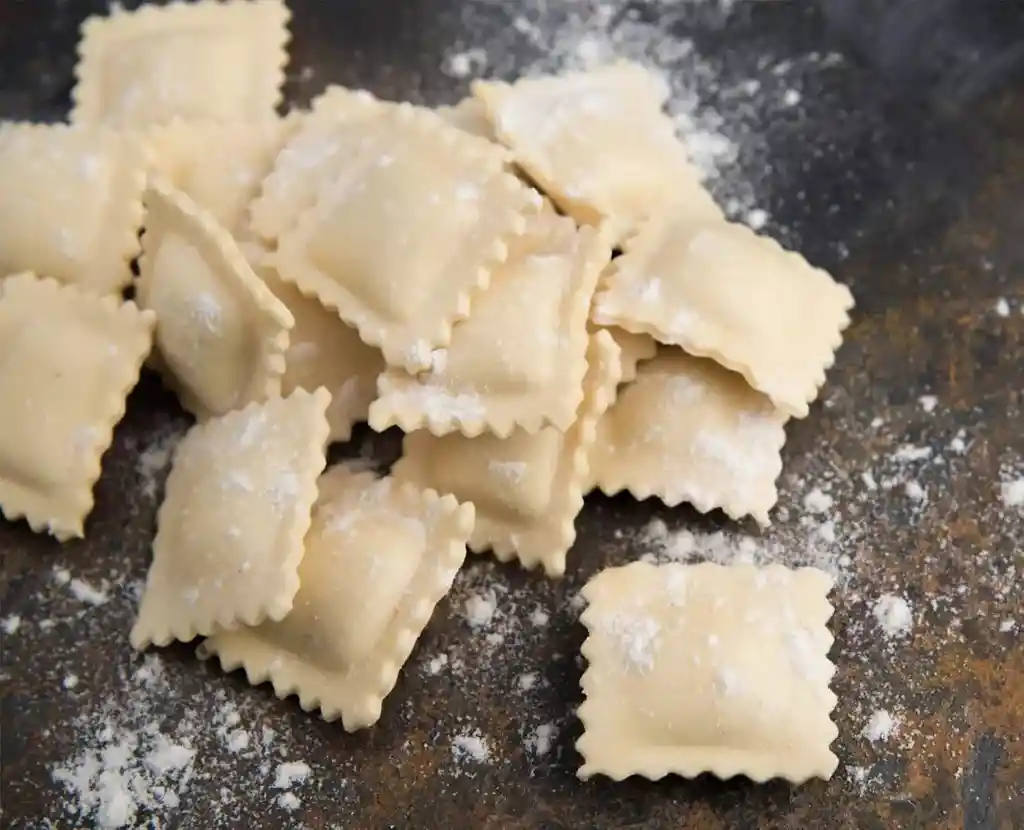 Raviolis de pollo