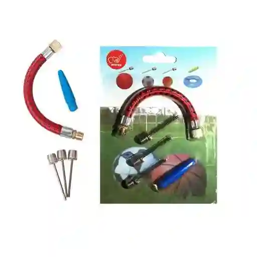 Kit De Agujas Para Inflar Llantas Balones Bicicletas Gusanillo