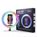 ARO DE LUZ RGB LED MULTICOLOR 26 CM FOTOGRAFÍA SELFIE
