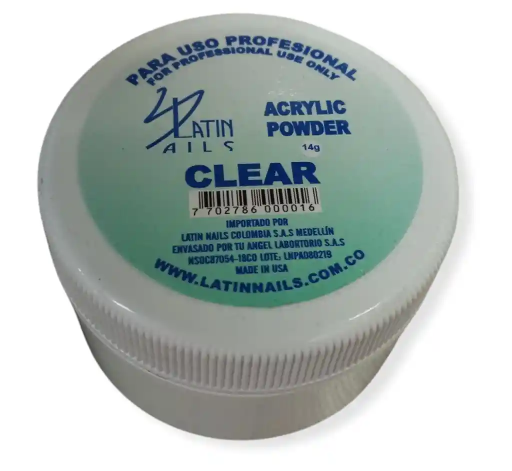 Polvo Acrílico Clear Latín Nails X 14g