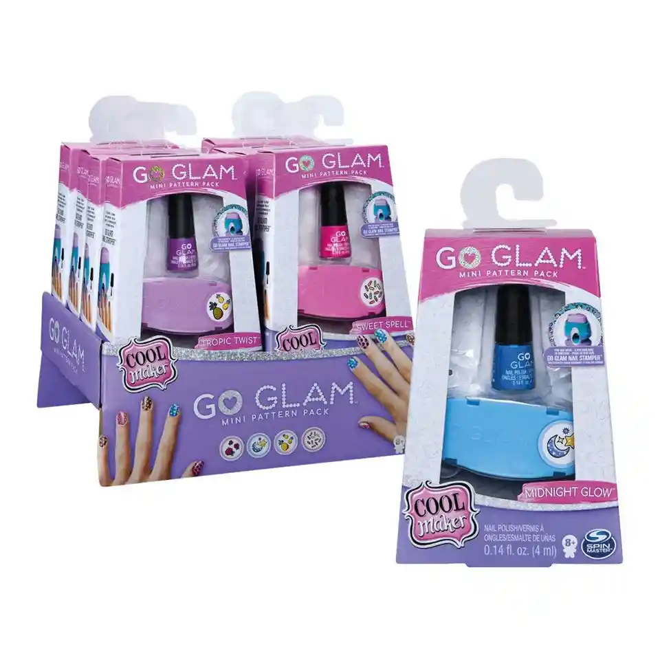 Go Glam Repuesto Estampado Uñas Mini Con Esmalte X 1 Spin Ma repuesto