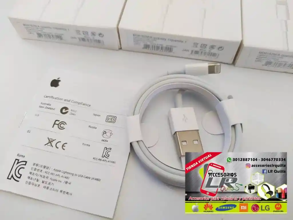 Cable Iphone Usb - Lightning. 1 Metro