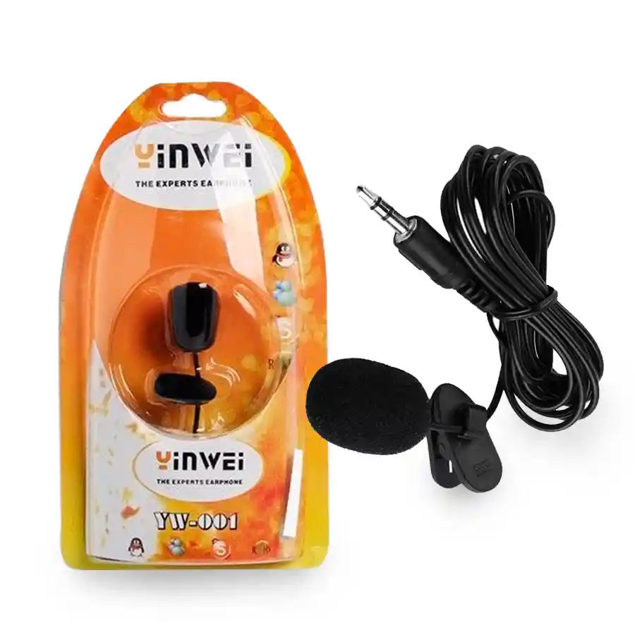 Micrófono De Solapa Alambrico Yinwei Yw-001 De 3.5mm