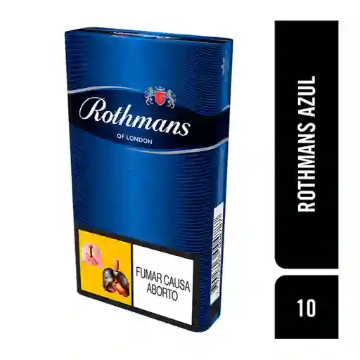 Rothmans Cigarrillos Azul Media Cajetilla