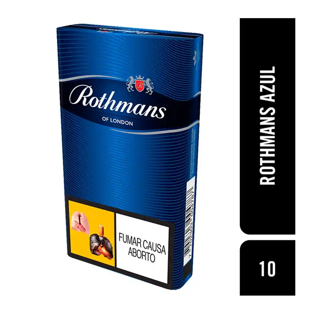 Rothmans Cigarrillos Azul Media Cajetilla