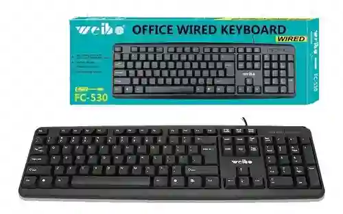Teclado Alámbrico Usb Para Pc Fc-530 Con Cable