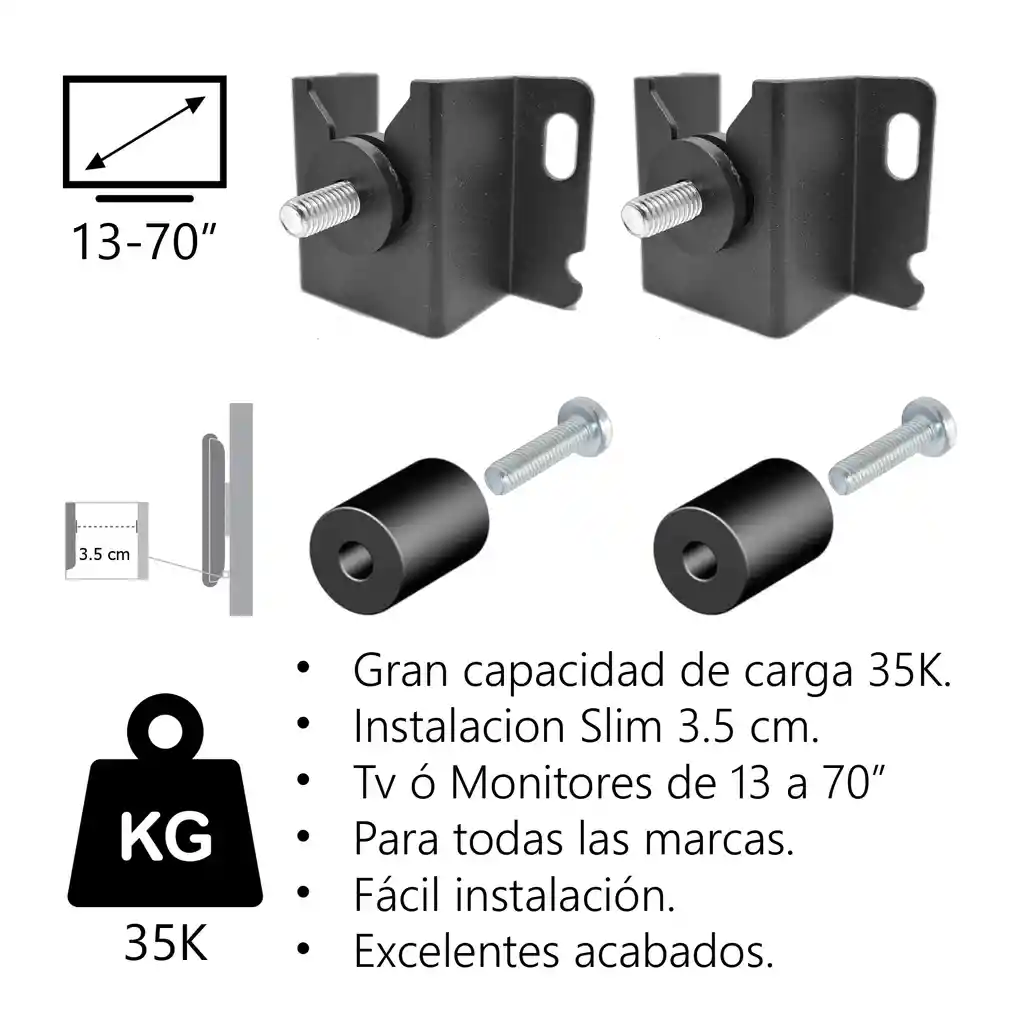 Soporte Tv Hisense Samsung Lg Sony Caixun Kalley Challenger Tcl