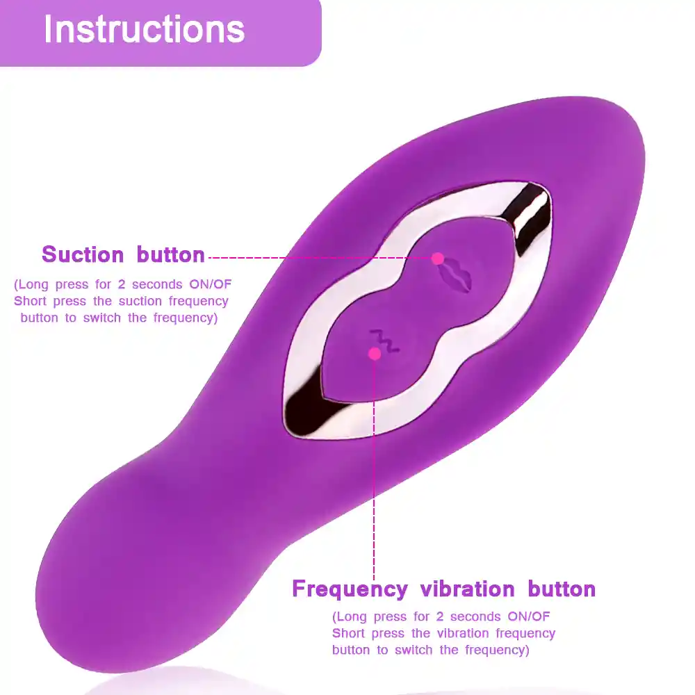 Vibrador y succionador doble unisex USB