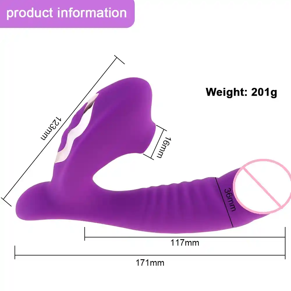 Vibrador y succionador doble unisex USB