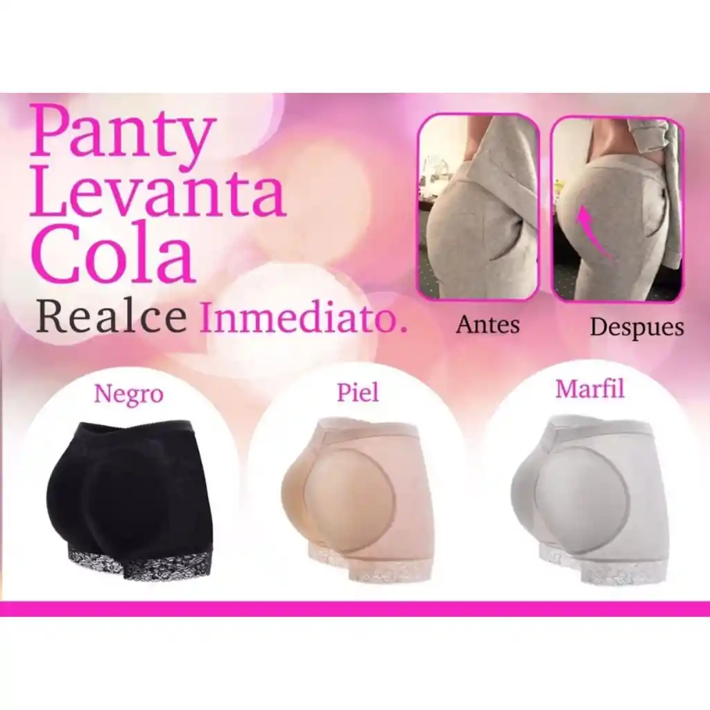 Levanta cola con relleno removible talla S color beige