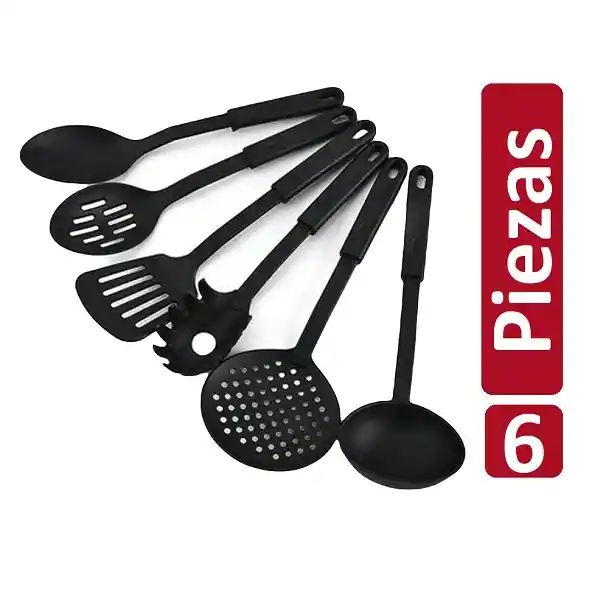 Set utensilios de cocina antiadherentes teflón Cucharones