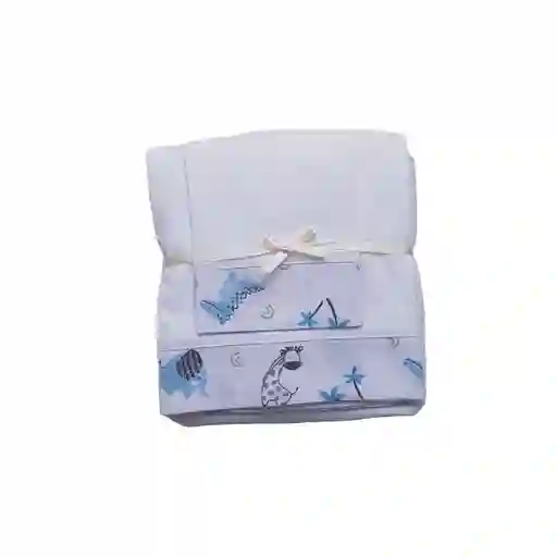 Sabanas Para Cama Sencilla O Cama Cuna, Jirafas Y Leones Azules
