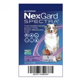 Nexgard Spectra Antipulgas Para Perros De 15.1 A 30 Kg Morado