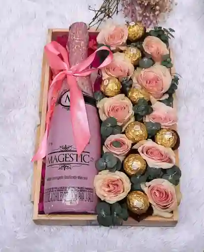 Caja Champagne Rosas