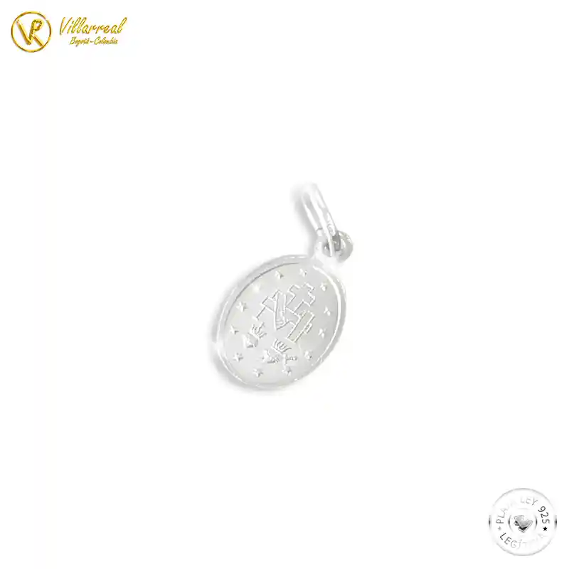 Dije Medalla Virgen Milagrosa En Plata 925 Legítima 10mm