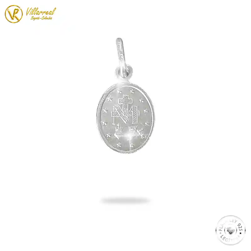 Dije Medalla Virgen Milagrosa En Plata 925 Legítima 10mm