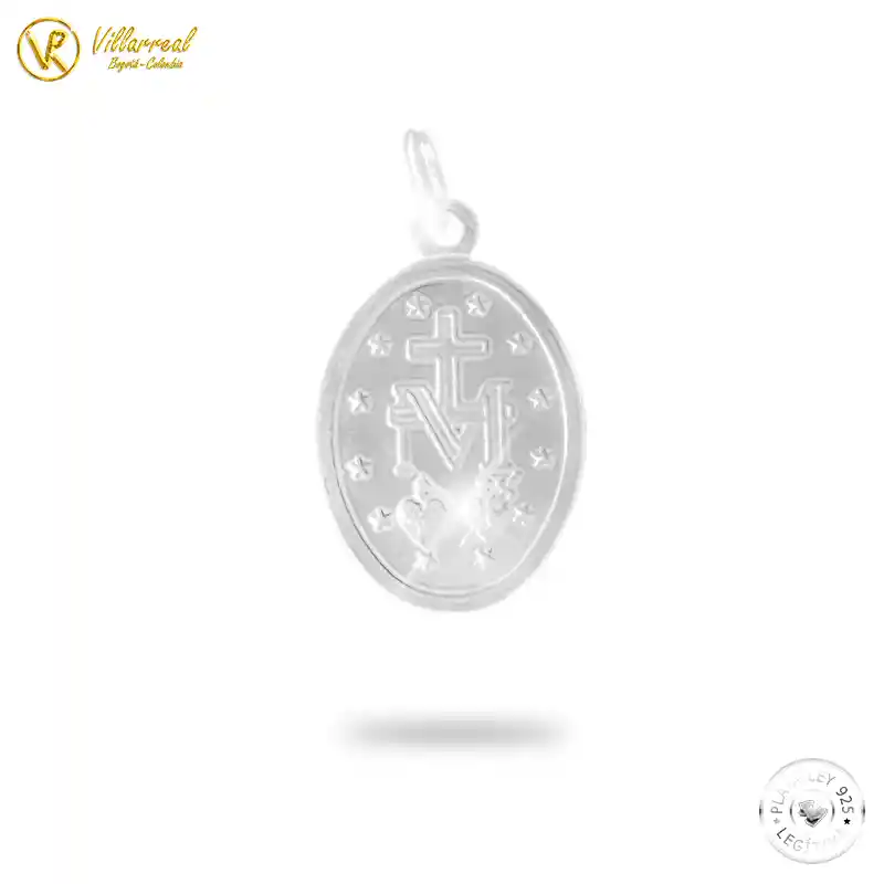 Dije Medalla Virgen Milagrosa En Plata 925 Legítima 30mm