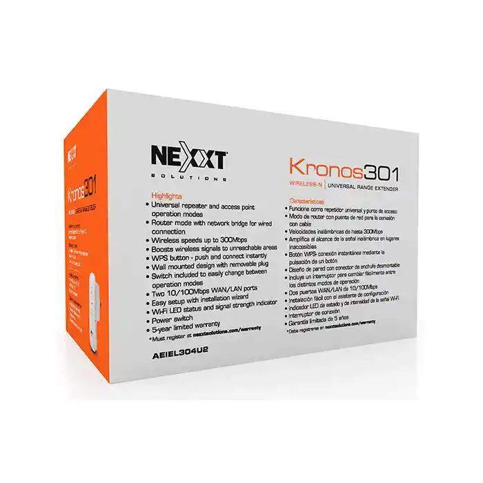 Nexxt Repetidor Kronos 301 Extensor Wifi 300 Mbps