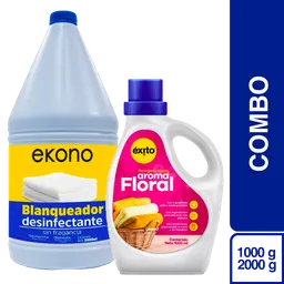 Combo Blanqueador Desinfectante + Detergente Liquido Aroma