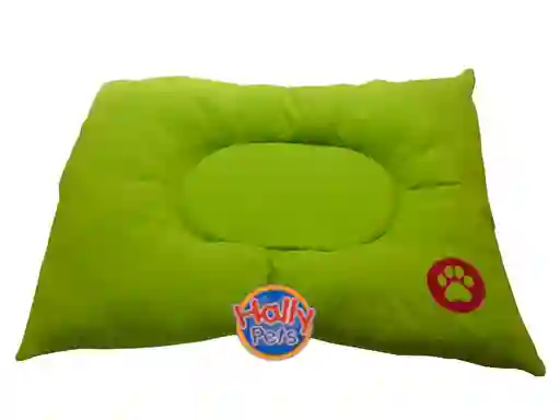 Colchón Premium Gigante Huella Bordada Para Mascota [Verde Claro]