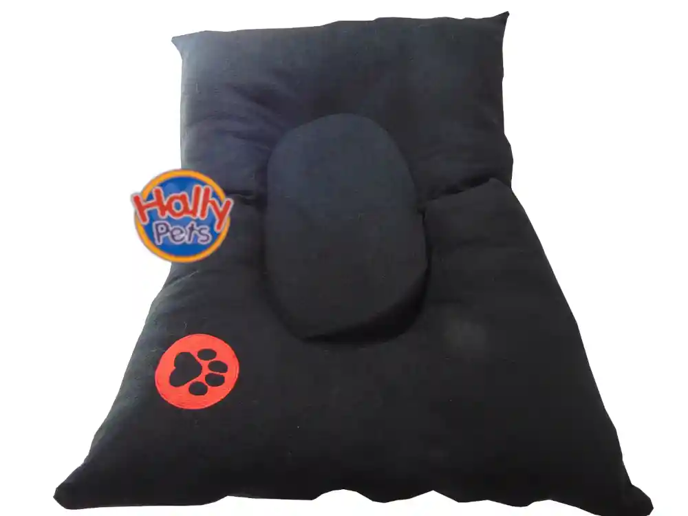 Colchón Premium Gigante Huella Bordada Para Mascota [Azul Oscuro]