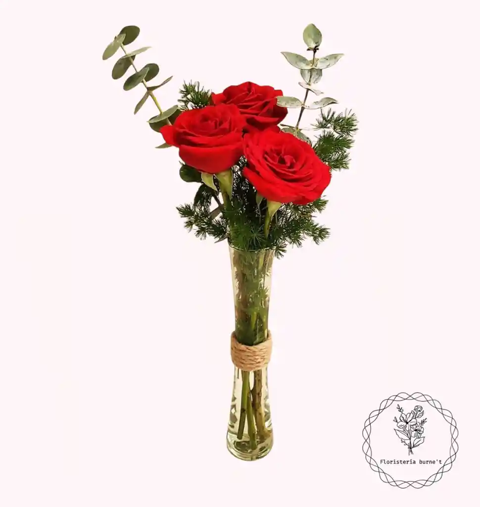  rosas en arreglo floral