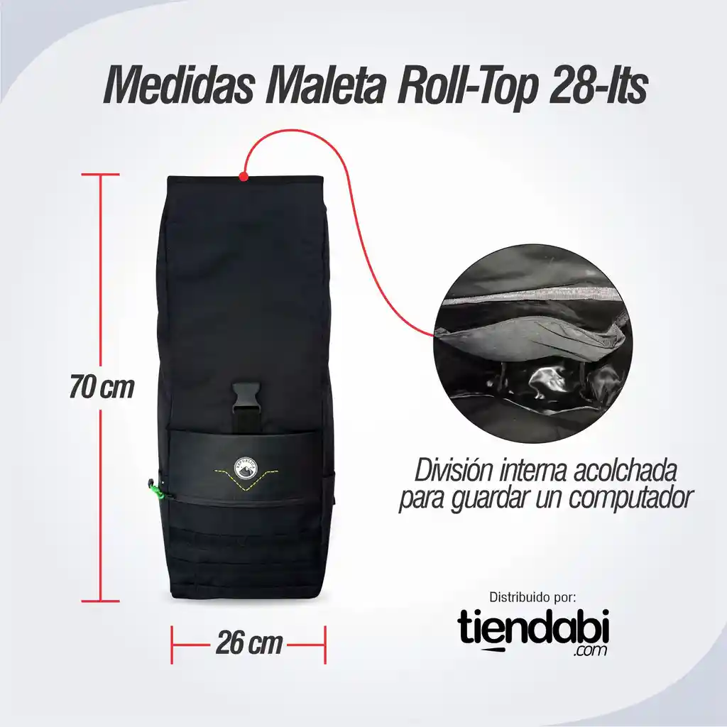 Maleta Mochila Rolltop Para Bicicleta Camping Impermeable